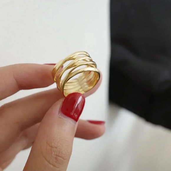 Minimalist 925 Sterling Silver Adjustable Gold - Picture 5 of 6